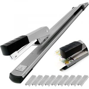 ZVD - Agrafeuse &agrave; Bras Long Capacit&eacute; de 25 Feuilles, Agrafeuse Long Bras pour Reliure des Documents