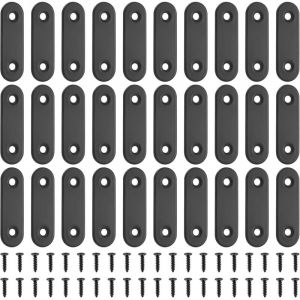 30 Pcs Plaques d'assemblage Plates, Connecteurs Plats, Pattes d'assemblage Perfor&eacute;e Plates de M&eacute;tallique, Plaque Perfor&eacute;e, &Eacute;querre de Fixation en
