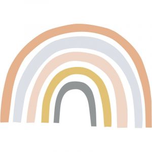 BEBUSINGOTO Stickers muraux arc-en-ciel, Sticker mural arc-en-ciel, 2 Pi&egrave;ces Autocollant mural color&eacute; en PVC avec , auto-adh&eacute;sif, pour salon de