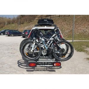 Porte-vélos sur attelage AMOS GIRO 4 pour 4 vélos - 13 broches noir