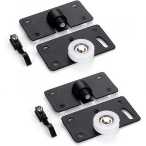 Paires de roulettes pour portes coulissantes de placard. Poulie de glissement pour portes coulissantes d'armoire.