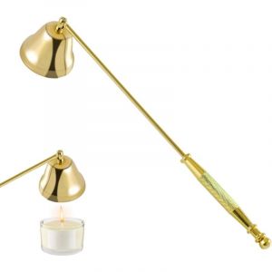 Largeight - jamais UTILISÉ]Éteignoir à Bougie Doré, Eteignoir a Bougies avec Long Manche, Bougie Extincteur en Acier Inoxydable, Peut éteindre la