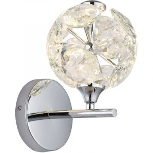 Globo Lighting - Applique murale lampe en cristal lampe de couloir led lampe boule de salon chromée lampe en métal
