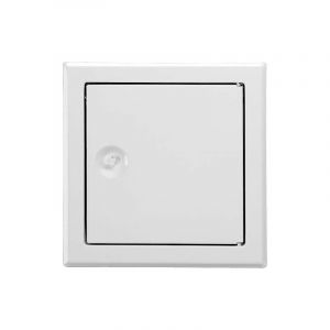 Upmann - Porte de révision softline blanche, fermeture à 4 pans dimension 400 x 400mm