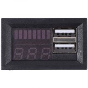 Voltm&egrave;tre Num&eacute;rique LED Rouge Affichage Digital 12.6V pour Batterie V&eacute;hicule