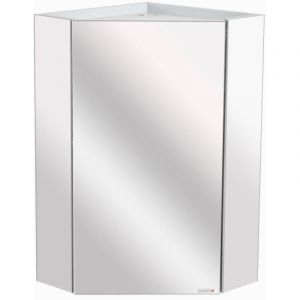 [JAMAIS UTILISE] Armoire de Toilette d'Angle &agrave; Suspendre ALLIBERT Corsa Avec 1 Porte Miroir Blanc/Gris 31cm - 825545