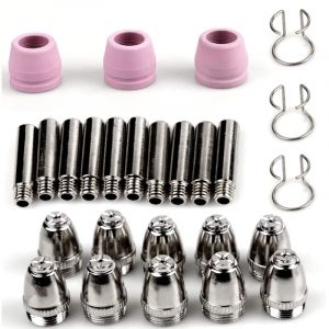 26 Pi&egrave;ces WSD-60P P60 Consommables Plasma Decoupeur Plasma Parkside, Consommables de D&eacute;coupeuse Plasma Accessoire Decoupeur Plasma Electrode Tip Buse