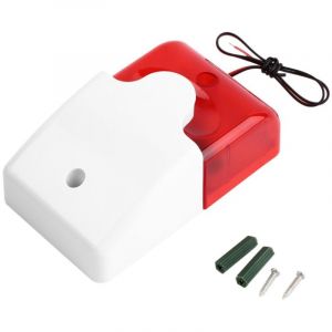 12V 110dB Mini Filaire Strobe Sir&egrave;ne Clignotant Lumi&egrave;re Sir&egrave;ne Rouge Lumi&egrave;re Son Sir&egrave;ne Syst&egrave;me D'alarme De S&eacute;curit&eacute; &Agrave; Domicile pour la