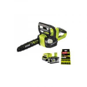 Pack RYOBI Tronçonneuse 18V One+ OCS1830 - 1 batterie 5.0Ah - 1 chargeur 2.0Ah RC18120-150 - chaine 30cm RAC227