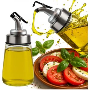 Bouteille en verre avec bec verseur, distributeur de 200 ml pour sauces, sirops, huile d'olive, vinaigre