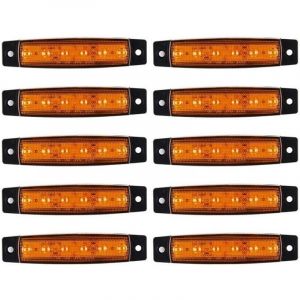 Feux de Position Camion 10PCS led Feux De Signalisation Lat&eacute;raux Feux de Gabarit Lat&eacute;raux dc 12V led Feux De Position C&ocirc;T&eacute; Lampe Accessoires De