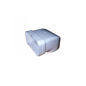 Coude mixte PVC blanc à 90° pour sortie gaz 100 - 110107 REF 0525