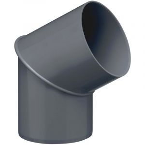 Coude de tuyau de pluie 60 degrés pour tuyau de descente, raccord en pvc pour accessoires de gouttière, montage simple, Made in Germany - 100mm