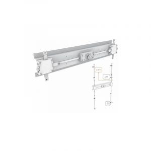 Serrure multipoints pour porte de garage basculante &ndash; 4 points de verrouillage &ndash; Cylindre haute s&eacute;curit&eacute; &ndash; Acier galvanis&eacute; &ndash; Dimensions 850x164x70mm