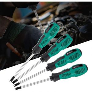 Aiperq - Lot de 4 tournevis magn&eacute;tiques en forme de u, tournevis &agrave; fourche, tournevis en u M1.7 / M2.0 / M2.3 / M2.6 avec pointe de serrage en acier