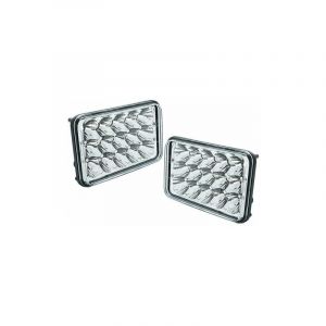 Lot de 2 ampoules LED de remplacement rectangulaires scellées de 4 x 5 po 45 W pour phares