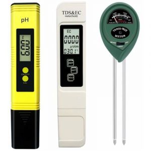 pi&egrave;ces PH m&egrave;tre TDS PPM m&egrave;tre sol PH testeur num&eacute;rique PH/EC Kit PH m&egrave;tre num&eacute;rique 3 en 1 TDS EC et temp&eacute;rature m&egrave;tre plante sol humidit&eacute; testeur