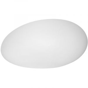 Star Trading Décoration solaire Globy, aspect pierre, blanc, LED, capteur crépusculaire, blanc chaud, 40 cm