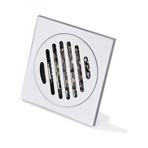 GTA - Grille Douche Anti Cheveux Siphon De Sol en Acier Inoxydable &Eacute;pais Drain De Carr&eacute; Starlight 100 x 100mm