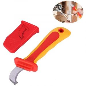 Trywise Couteau d'&eacute;lectricien d'isolation Anti-magn&eacute;tique Fast Strip Cable Stripper Cutter 1000V 210mm coupe-c&acirc;ble &agrave; cliquet et coupe-c&acirc;ble IEC60900