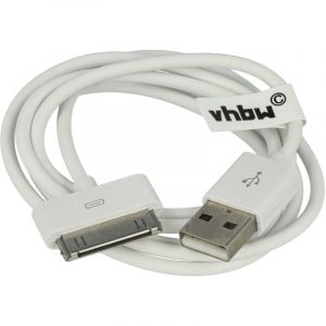 Vhbw - c&acirc;ble de donn&eacute;es usb (type a sur lecteur MP3) compatible avec Apple iPod 6 Gen. (Classic) - A1238 - 160Gb lecteur MP3 - blanc