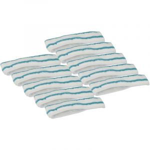 Vhbw - 10x Housses de rechange remplacement pour Leifheit 51164, 51164-5 pour nettoyeur de fenêtres, raclette à fenêtres