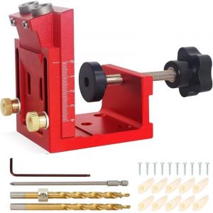 Kit de menuiserie, localisateur, Kit de Gabarit de Trou, Gabarit de percage oblique pour bois, Ajustable Guide de Menuiserie de Percage, Positionneur