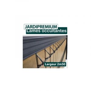 Cloture & Jardin &ndash; Lames d'occultation composite 1,53 m &ndash; R&eacute;sistantes aux intemp&eacute;ries &ndash; Finition bross&eacute;e &ndash; Pour panneaux JARDIPREMIUM 2,5 m