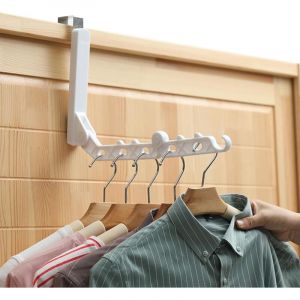 Cintre de Voyage,Porte Manteau pour Porte,Cintre Gain de Place,Porte V&ecirc;tements &Eacute;tendoir &agrave; Linge Mural R&eacute;tractable avec Crochets,pour Le Camping de