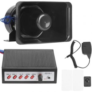 5 tonalit&eacute;s sir&egrave;ne Fort &eacute;lectronique 12V avertisseur klaxon Fort sir&egrave;ne Haut Parleur Alarme d'avertissement de Voiture pour pi&egrave;ces de Rechange pour