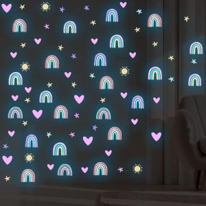 Serbia - Bleu - Stickers arc-en-ciel Stickers arc-en-ciel phosphorescents Stickers muraux arc-en-ciel &eacute;toiles phosphorescentes, d&eacute;corations