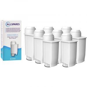 Allspares - Filtre &agrave; eau (8 pcs.) pour machines &agrave; caf&eacute; Philips / Saeco adapt&eacute; pour brita Intenza+ et Philips / Saeco CA6702
