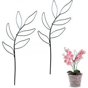 CCYKXA Lot de 2 tuteurs noirs pour plantes d'int&eacute;rieur, tuteurs pour plantes grimpantes, supports m&eacute;talliques pour plantes grimpantes, adapt&eacute;s aux