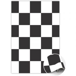 Tapis Vinyle pvc Élégant Protection pour le Sol - Motif en damier - 120x180 cm