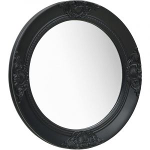 Design In - Miroir mural,Miroir Entrée Maison Salle de Bain,Miroir Décoratif style baroque 50 cm noir CVW90609