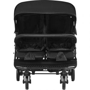 Vevor - Poussette double, cote a cote, poussette jumeaux legere pliable siege tandem, repose-pieds reglable, poignee rotative, harnais de securite,