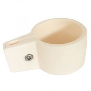 Collier de Fixation Poteau Portillon Grillag&eacute; Blanc