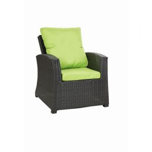 Coussins de fauteuil tressé en résine 56x52x7+56x50 1 pièce Coussin l'extérieur Citron Coussin de jardin coussin de chaise à dossier haut