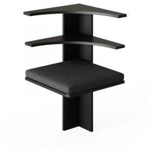 Vicco - Banquette d'angle salle à manger Roman, Noir, 43.5 x 43.5 cm
