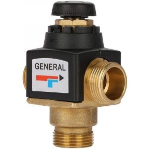 Mitigeur thermostatique pour chauffe-eau solaire - Laiton - Filetage mâle 3 voies DN20