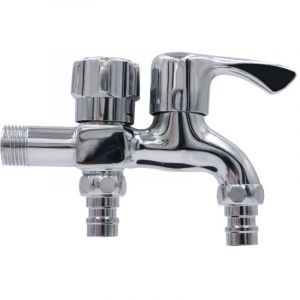 Robinet Machine &agrave; Laver, Robinet Double Sorties, Robinet Jardin &agrave; Double Sortie, Robinet D'&eacute;coulement &agrave; Double, Filetage G 1/2