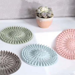 ZVD - 4 Pi&egrave;ces Couvercles de Drain de Douche, Filtre Attrape Cheveux Douche Silicone Tube Drainer Attrape Cheveux Bouchon avec Ventouse pour Cuisine