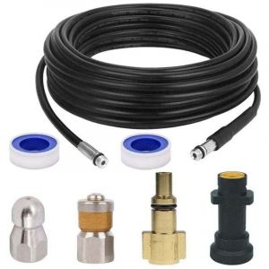 20m D&eacute;boucheur Canalisation Pour Karcher Nettoyeur Haute Pression D&eacute;boucheur Canalisation Professionnel Compatible K2-K7/HD/HDS 180Bar 60C&deg;