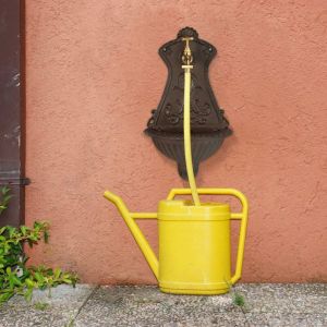 Fontaine de jardin murale decorative en fonte