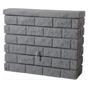 Abitare - Baignoire murale en granit foncé 400L 120x100x40cm - graf - Con filtro