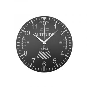 Altim&egrave;Tre Horloge Murale Suivi Pilote Avion Mesure D'Altitude Montre Moderne Instrument Classique D&eacute;Cor &agrave;