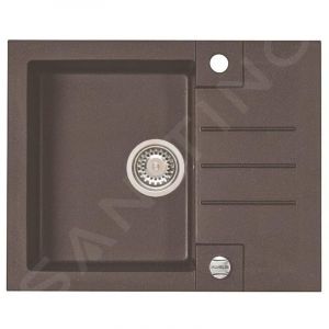 Alveus - Rock - Évier en granit 60x48 cm, avec commande de vidage, chocolat 1107846