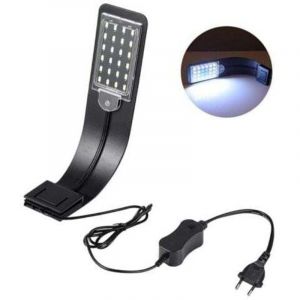 ZVD- Éclairage Aquarium, Rampe LED pour Aquarium d'eau Douce, Lumière Aquarium Plantes Ultra Fin 10W IPX7 Étanche avec Pince Puissante et 24 LED