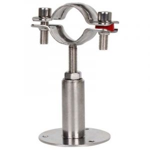 2 Pcs Support Tube en Acier INOX Support Tuyaux R&eacute;glable Porte Tuyau &agrave; Visser Support Plafond avec Vis+Tube d&rsquo;Expansion Porte Tuyau Mural