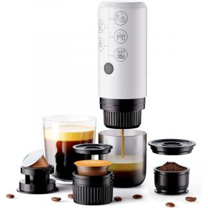 Machine &agrave; expresso &eacute;lectrique portable 3 en 1 12 V 12 V &ndash; Cafeti&egrave;re d'extraction en un clic sans fonction de chauffage compatible avec les capsules